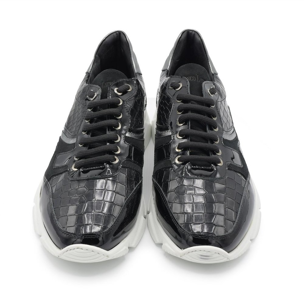Gianfranco Lattanzi Men Sneakers In Embossed Croco - Picture 3 of 5